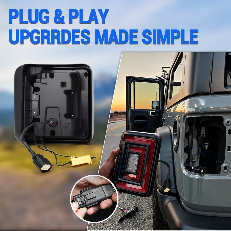 Flush Mount Jeep Wrangler Tail Lights – Ultra Bright LED Upgrade for JL 2018–2026 product image