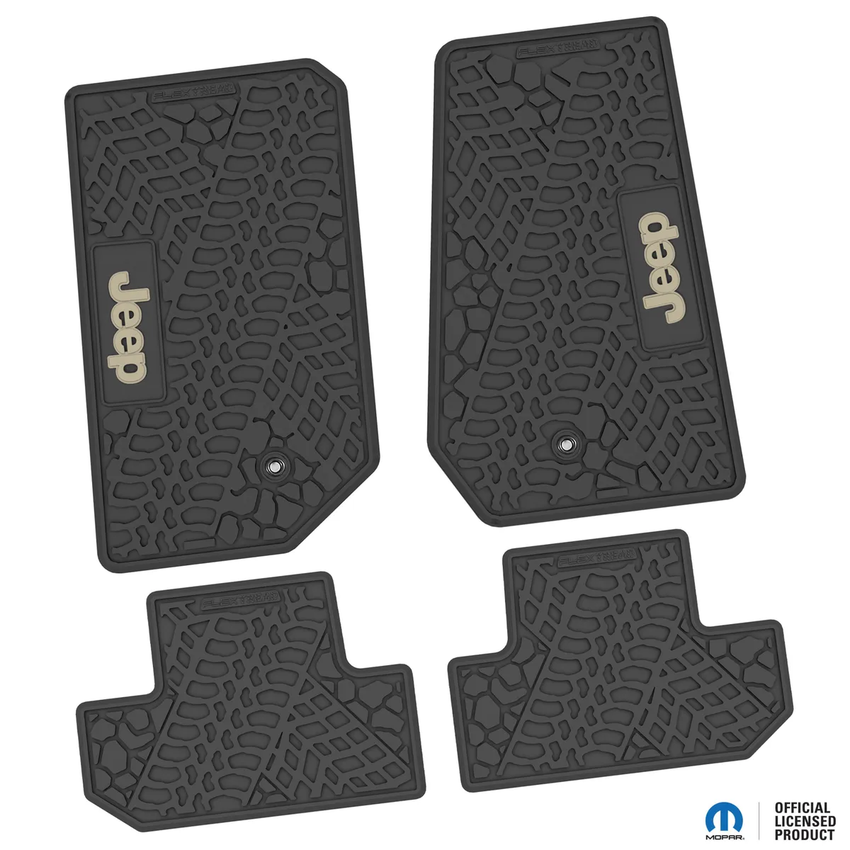 07-13 Jeep JK 2 Dr Front -Tire Tread/Scorched Earth Scene w/ JEEP Insert - Black w/ Silver Insert product image