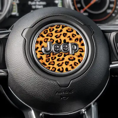 Under The Sun Inserts Leopard Print Steering Wheel Decal