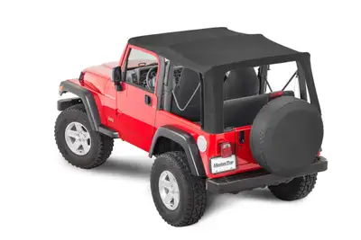 MasterTop Jeep Replacement Hardware Top No Doorskins Tinted Glass For 97-06 Wrangler TJ MasterTwill MasterTop
