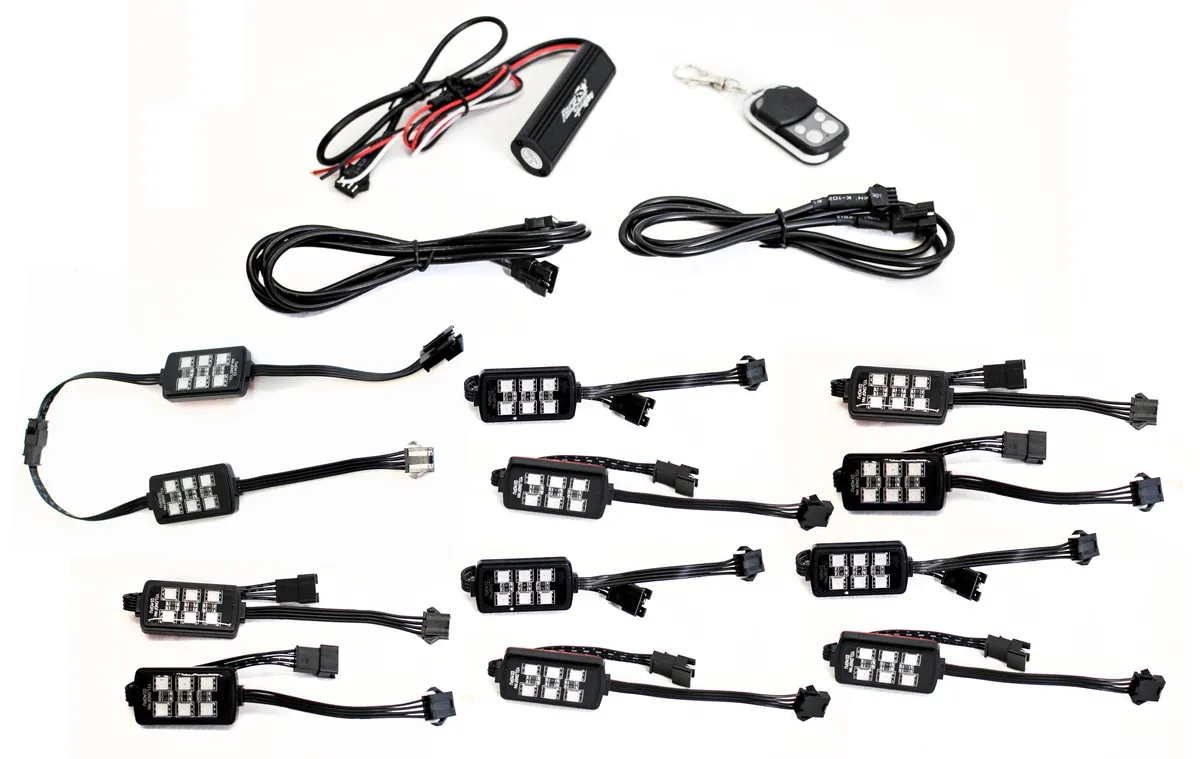 Coloradapt 12-Piece Light 6smd Pod RGB Multi-Color Accent Kit With Remote Control product image