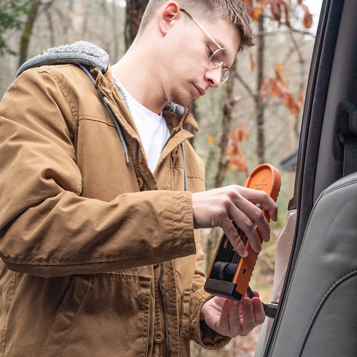 Moki Ascent; Dualposition Hook & Platform Step; Black/Orange product image