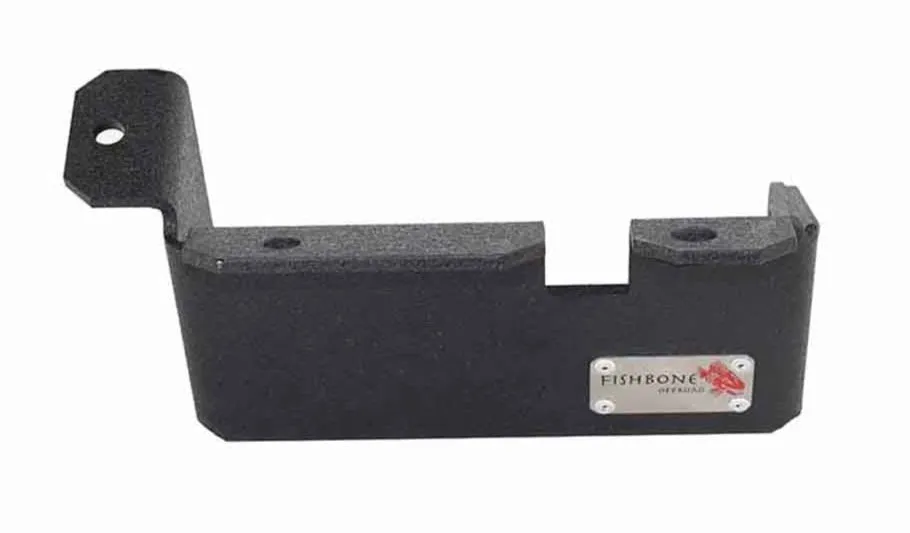 Jeep TJ Steering Box Skid Plate 97-06 Wrangler TJ Black Textured Powdercoat Fishbone Offroad product image