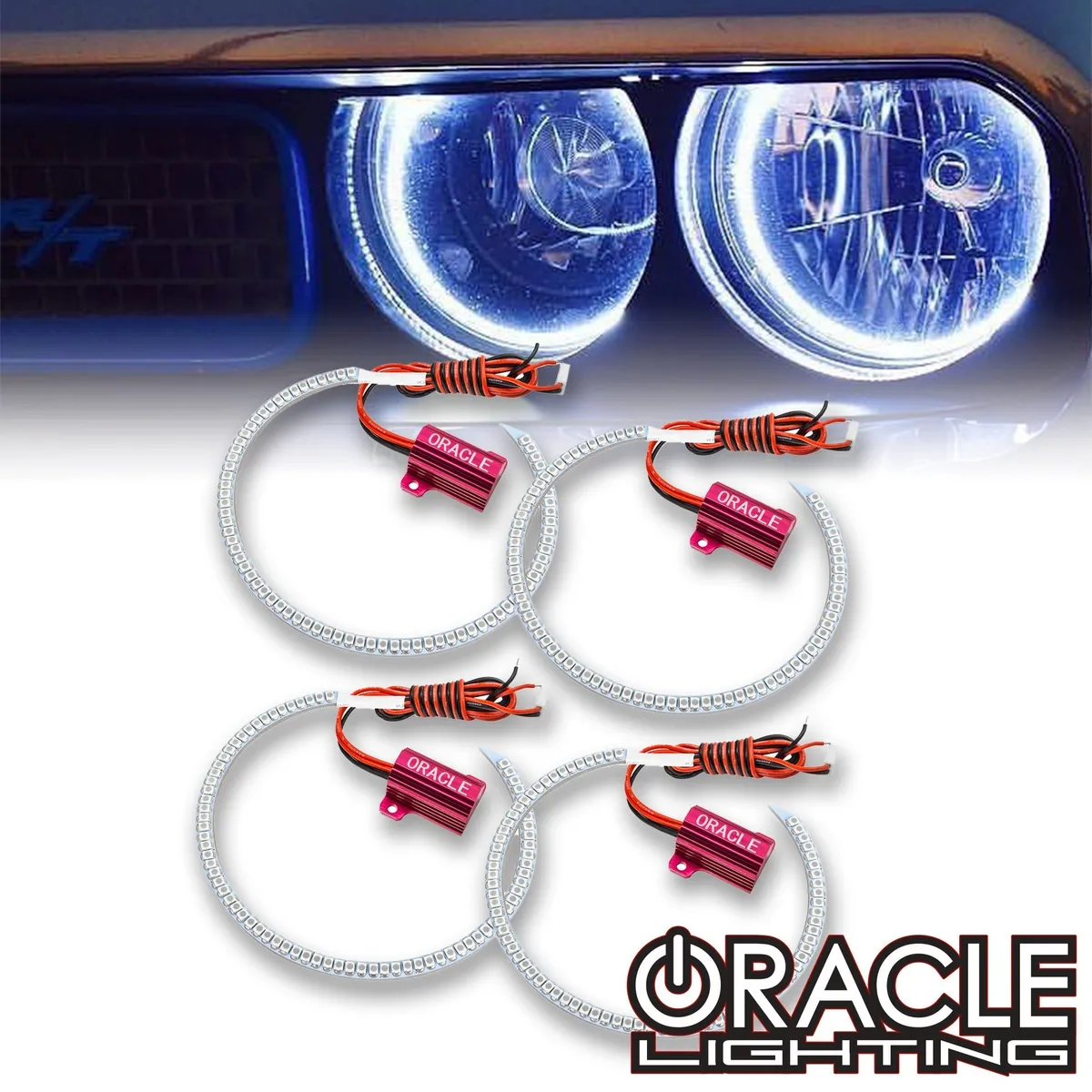 ORACLE Lighting 2008-2014 Dodge Challenger LED Headlight Halo Kit - Standard Mount product image