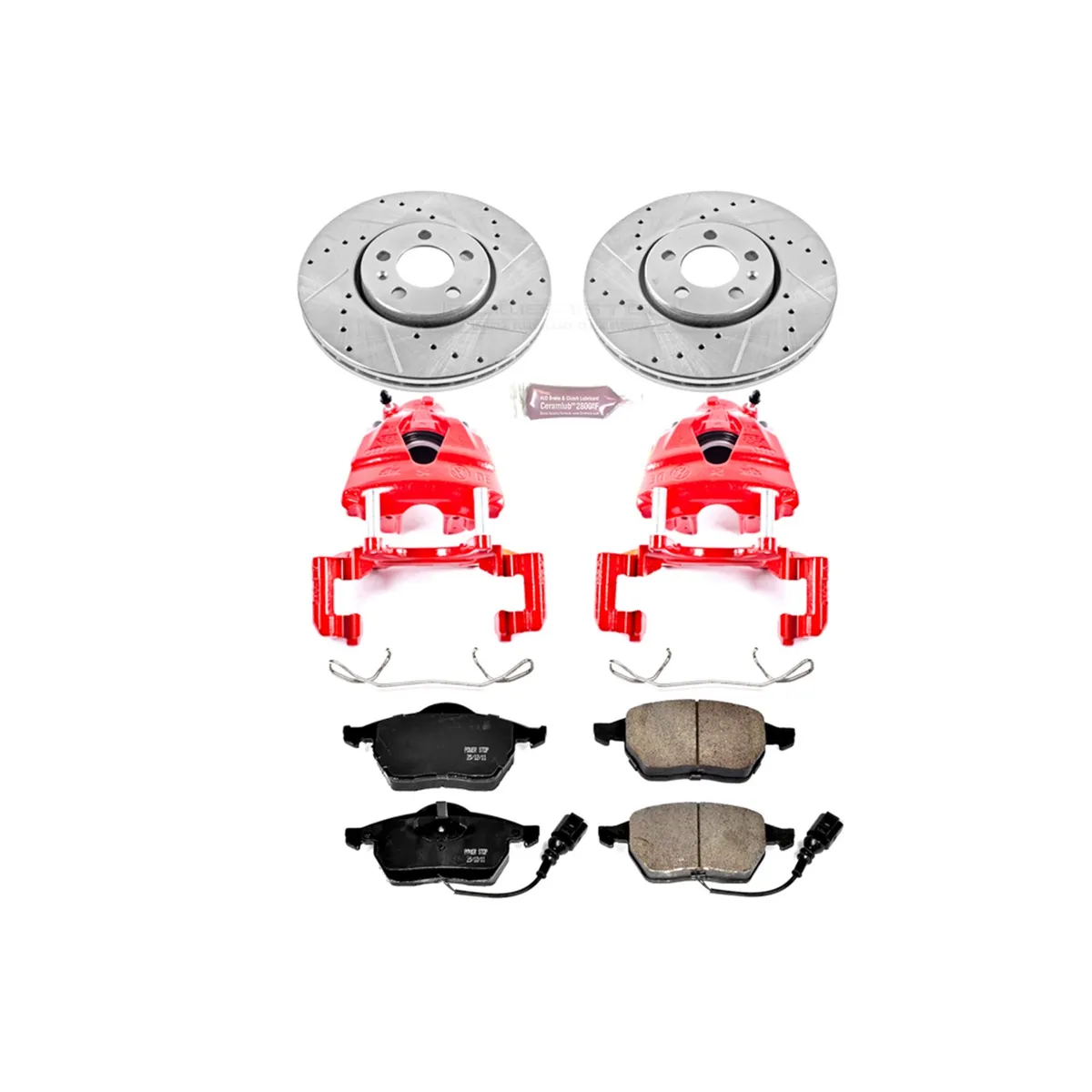 Z23 Evolution Sport Upgrade Kit: Drilled/Slotted Rotors; Carbon-Fiber Ceramic Pads; Powder Coated Calipers product image