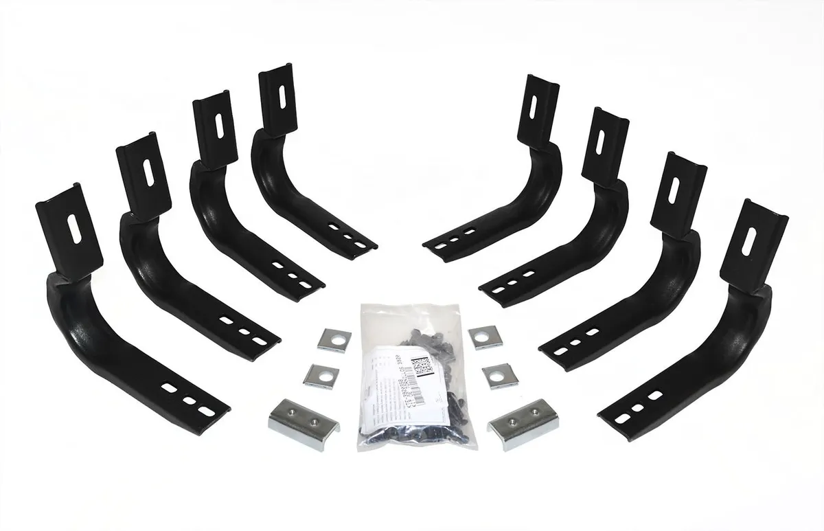 Go Rhino Go Rhino 6840496 - OE Xtreme Wheel to Wheel Side Steps - Mounting Brackets Only - Black Powder Coat