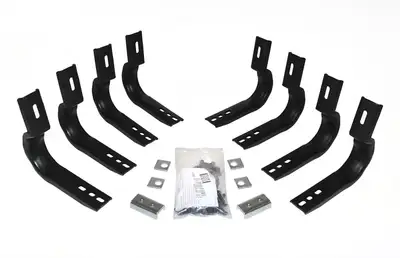 Go Rhino Go Rhino 6840496 - OE Xtreme Wheel to Wheel Side Steps - Mounting Brackets Only - Black Powder Coat