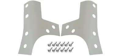 Kentrol Jeep JK Windshield Support Overlays Pair 07-18 Wrangler JK Polished Silver Kentrol