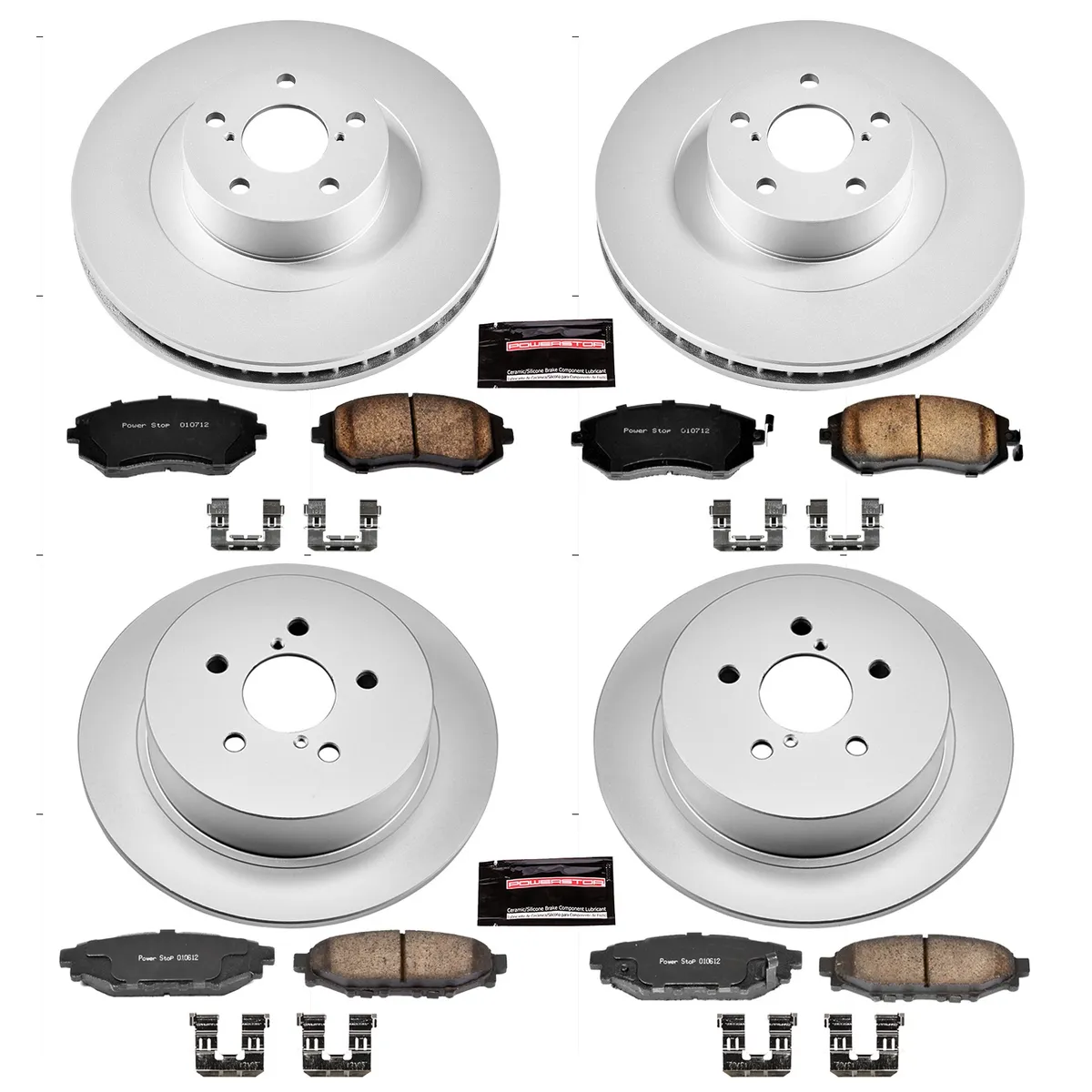 Z17 Geomet Coated Rotor Kit: Genuine Geomet Fully Coated Rotors; Ceramic Pads W/Hardware product image