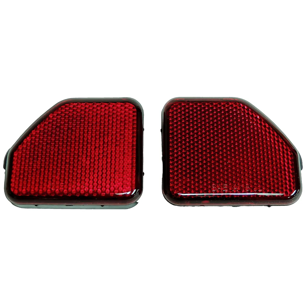 Rear Fascia Reflector Set for 2018+ Jeep JL Wrangler; Red Plastic product image