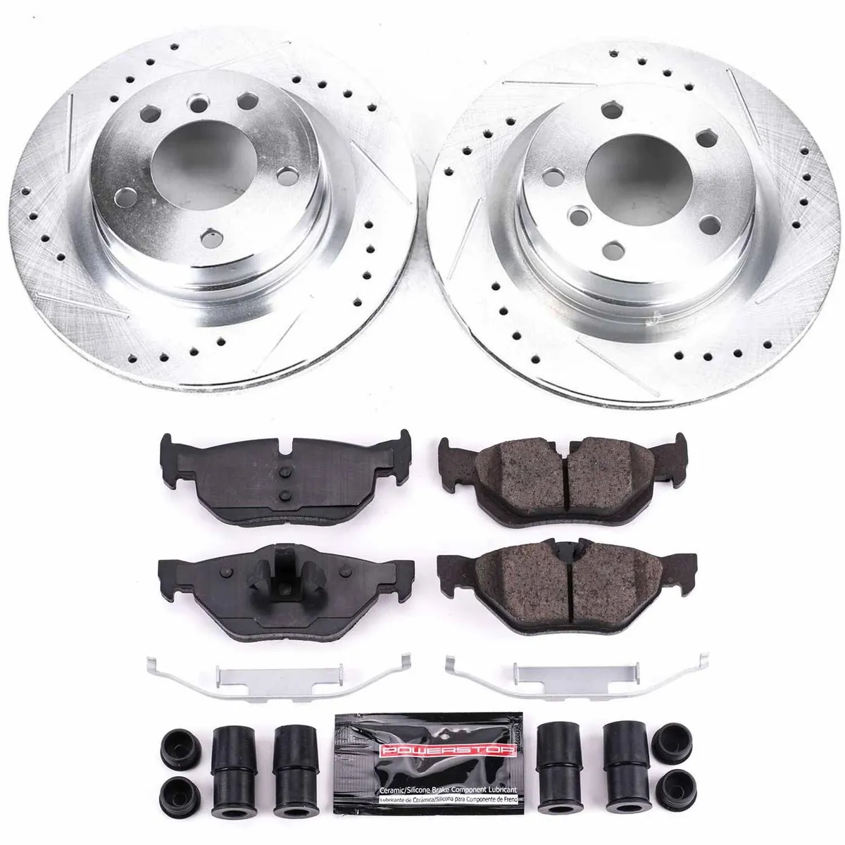 Z23 Evolution Sport Upgrade Kit: Drilled/Slotted Rotors; Carbon-Fiber Ceramic Pads W/Hardware; Pad Sensors product image