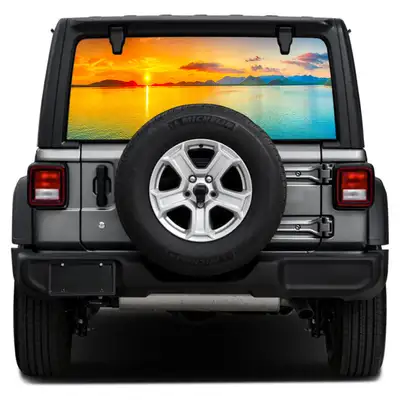 Under The Sun Inserts Mountain Sunset Rear Window Decal
