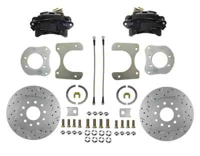 Leed Brakes Leed Brakes BRC3001X Rear Disc Brake Kit with Drilled Rotors and Black Powder Coated Calipers