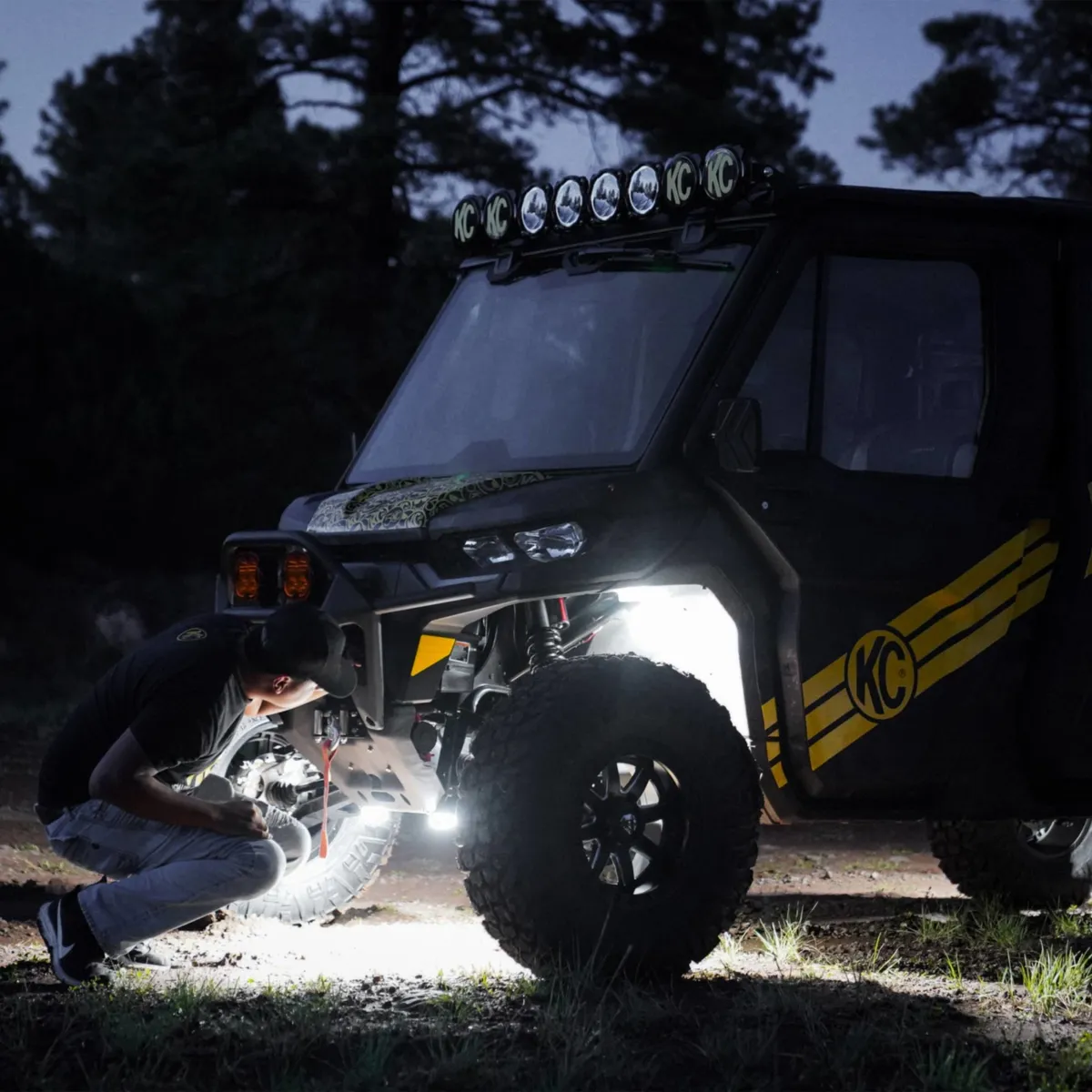 KC HiLiTES 6335 KC Two-Light Add-On Cyclone V2 Kit - Clear - 5.0 Meters Long product image