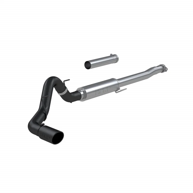 21-Up Ford F-150 4 Inch Cat Back Single Side Race Version Black Coated- Aluminized Steel Exhaust System MBRP product image