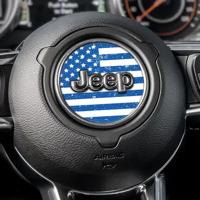 Under The Sun Inserts Distressed White & Blue Steering Wheel Decal