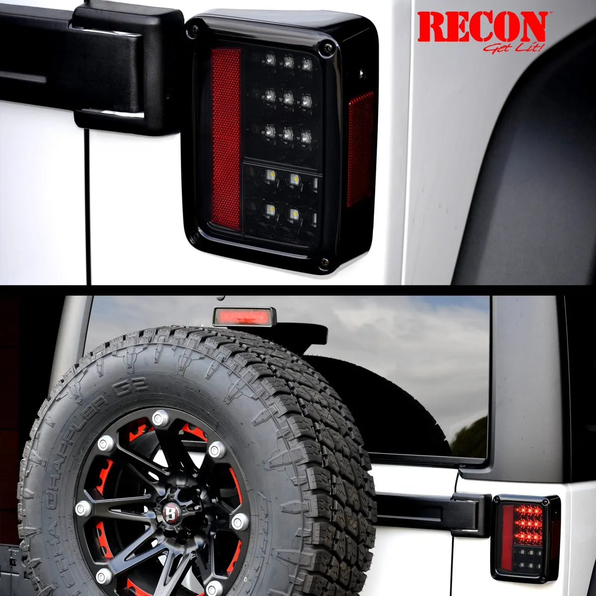 0718 JK Wrangler LED Taillightsred Lens Driver/Passenger product image