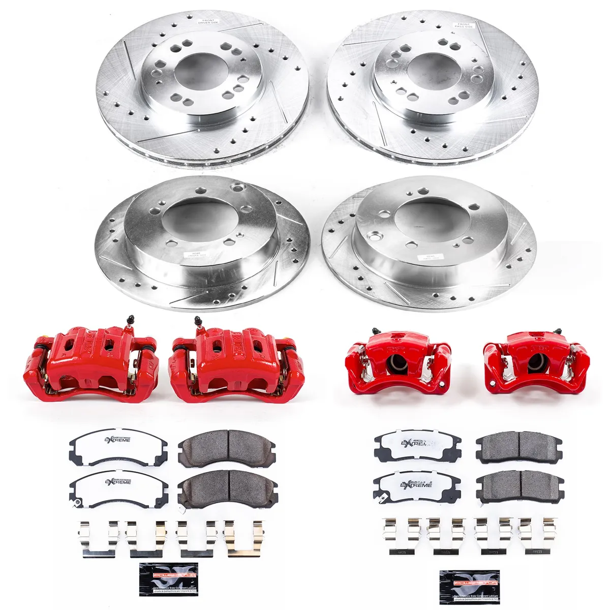 Z26 Street Warrior Upgrade Kit: Drilled/Slotted Rotors; Carbon-Fiber Ceramic Pads; Powder Coated Calipers product image