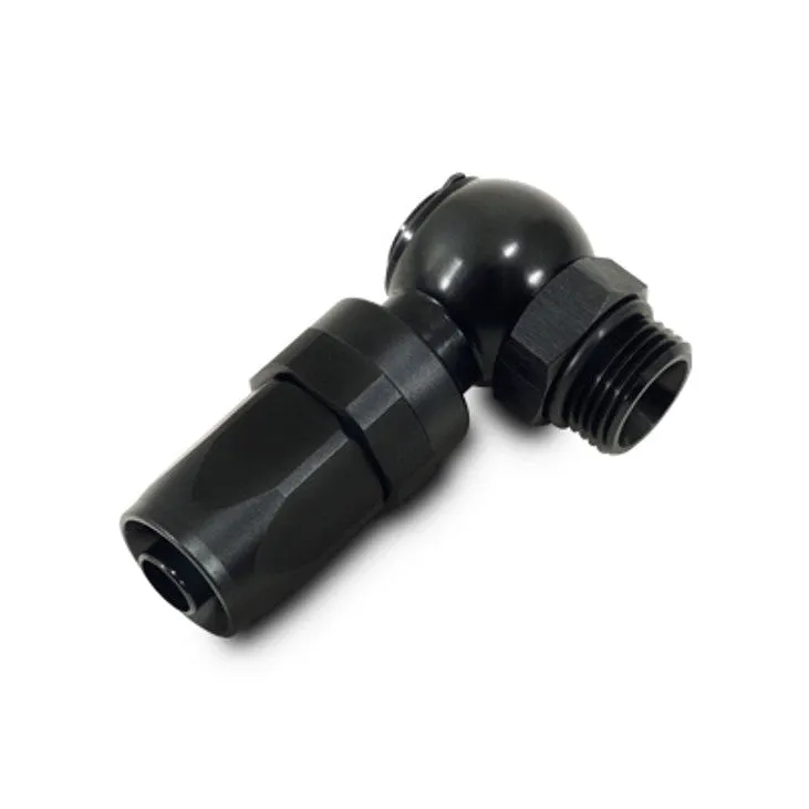 Banjo Hose End Fitting Assembly; -8AN Hose Size; 8AN ORB Bolt Size; 6061 Aluminum; Black Anodized; product image