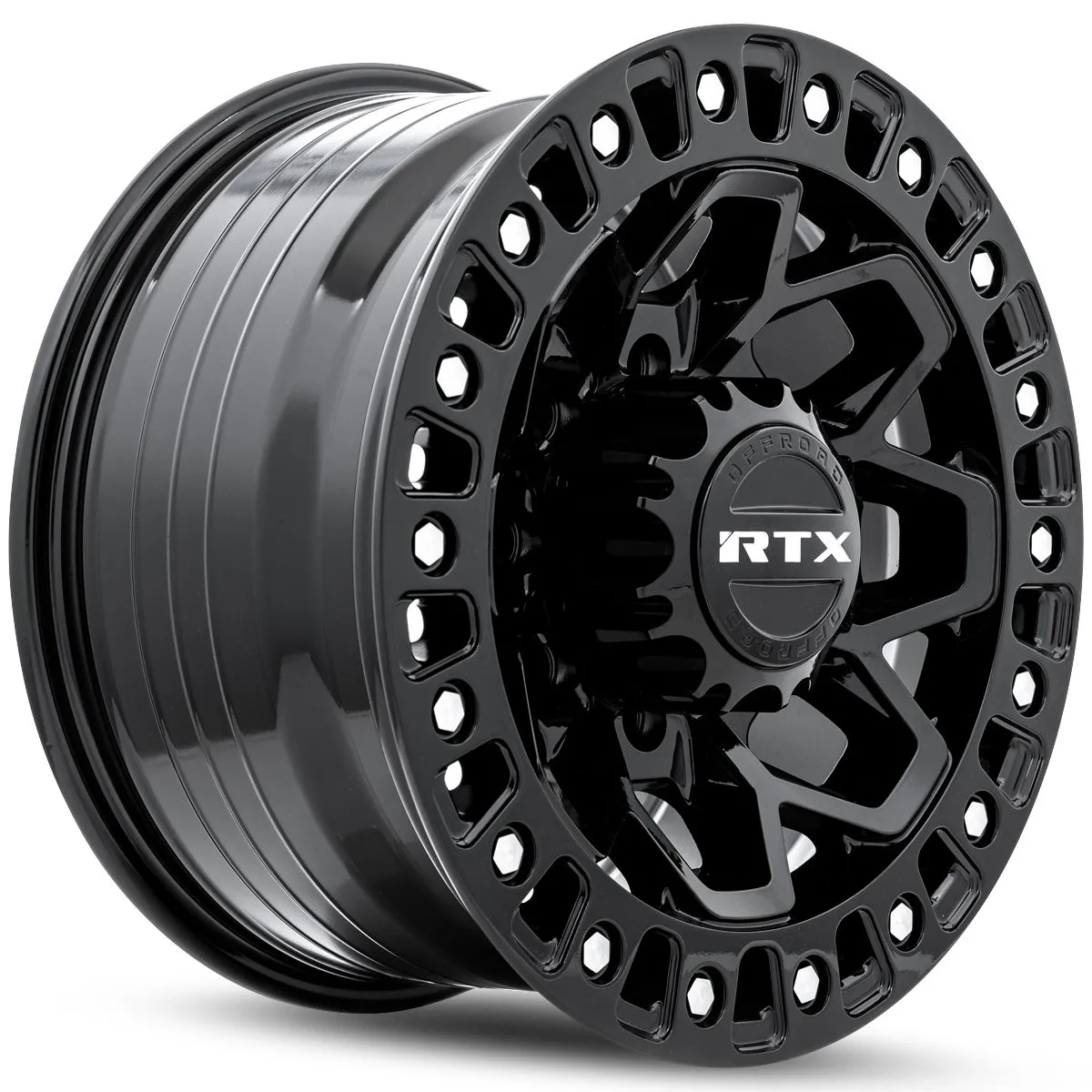 RTX Wheels Zion 17x9 8x180 Et20 Cb125.1 Gloss Black Milled Rivet
