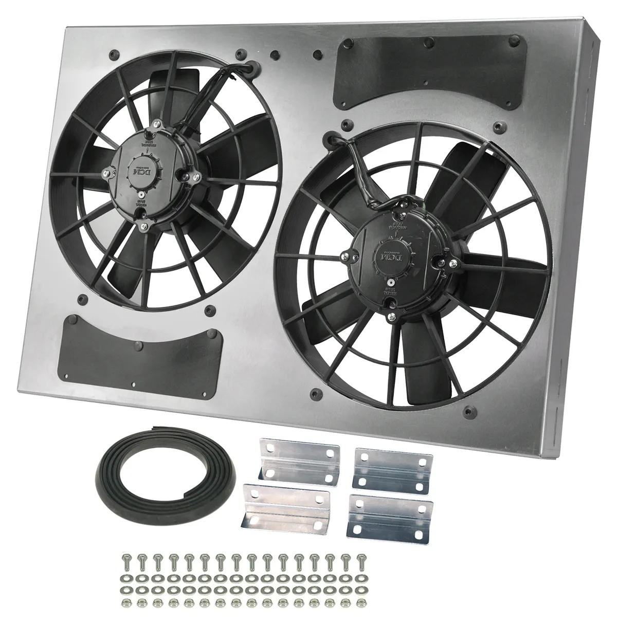 Derale 16833 Powerpack - High Output Dual 11 Electric RAD Fan/Aluminum Shroud Kit product image