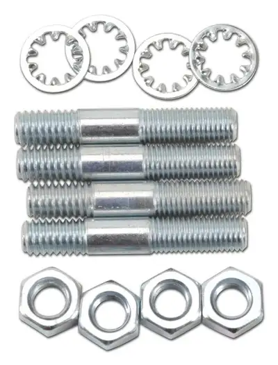 Edelbrock Edelbrock 8024 Carburetor Stud Kit - (5/16-18 x 1-3/4) in Zinc Finish