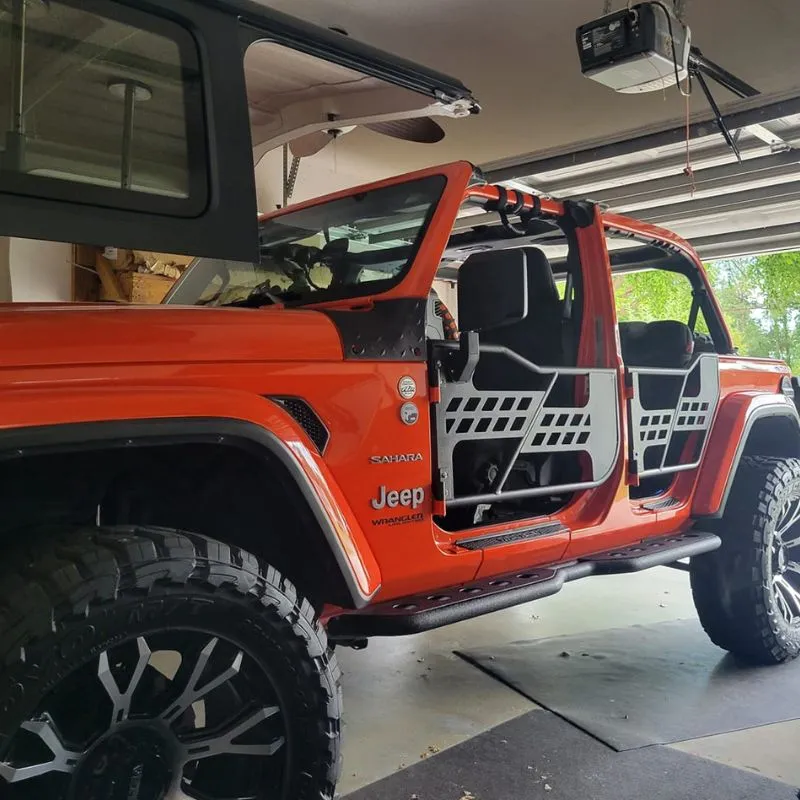 Jeep Half Tube Doors with Side View Mirror for 2018-2025 Wrangler JL Gladiator JT product image