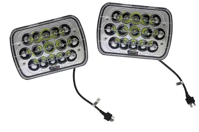Quake LED Quake LED - QTE459 - 5x7 Inch Headlight 45 Watt High/Low Tempest Series Jeep XJ/YJ for 1984-1993 Jeep Cherokee