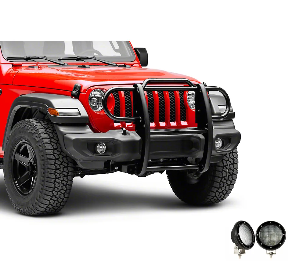 Black Horse Grille Guard Kit Black 18-23 Jeep JL/JT product image
