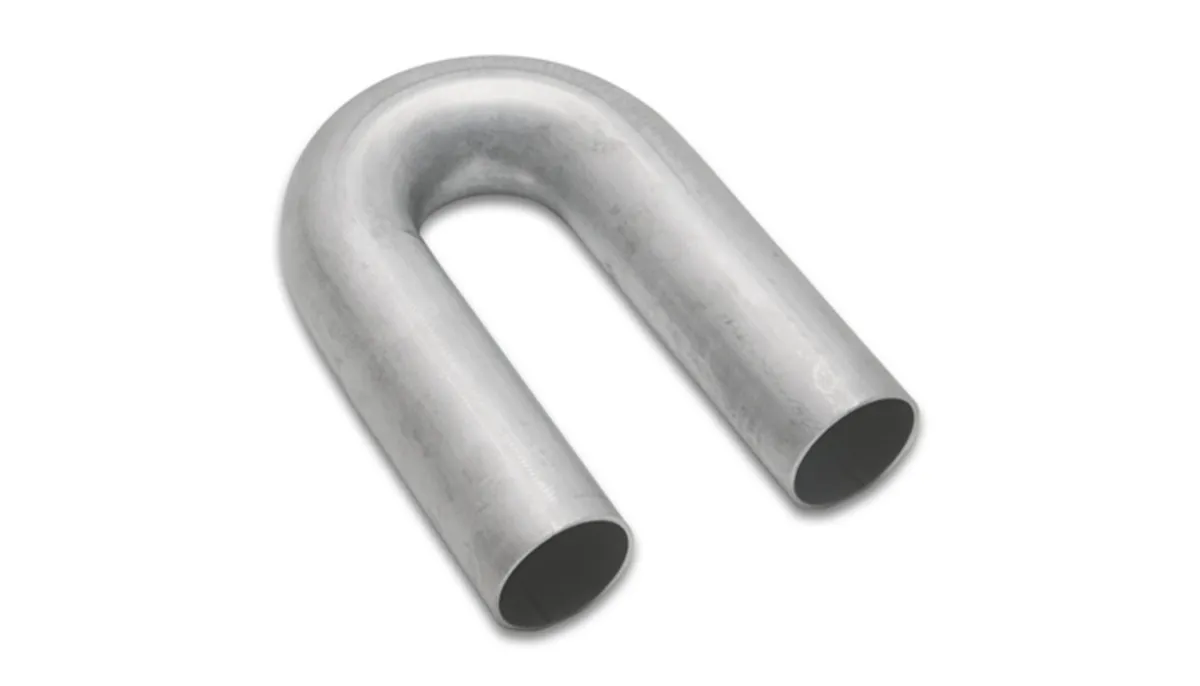 180 Degree Stainless Steel Bend; 1.75 in. OD; 2.625 in. Centerline Radius; 6 in. Leg Length From Tangent; 0.065 in. Tube Thickness; 321 Stainless Steel; 16 Gauge Wall Thickness; product image