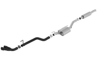 Borla 2020 Gladiator JT 3.6l v6 At/Mt 4WD 4DR Stype Blk Coated Dual Tips & Overaxle