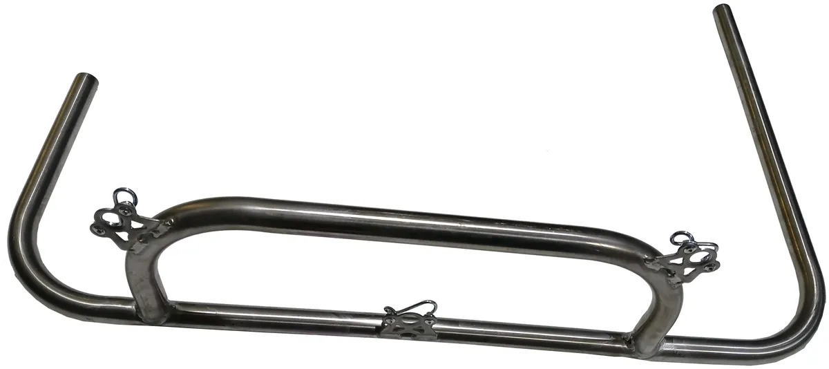 Triple X Race Components Champ Kart front bumper. Stainless Steel.