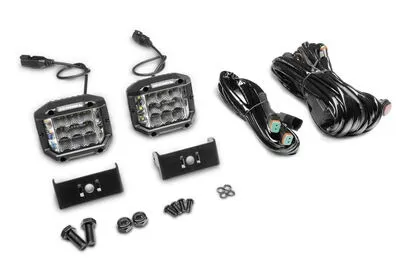 go Rhino 750300323fcs Bright Series - Sideline 4x3 LED Flood Lights, Pair product image