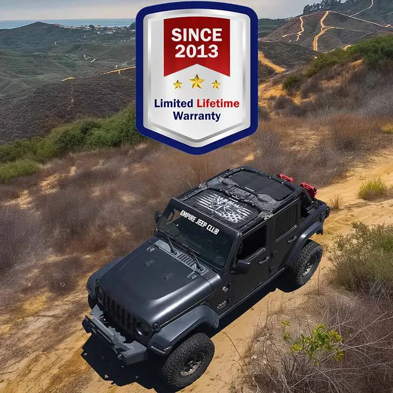 Sunshade Top with Flag Design for Jeep Wrangler JK product image