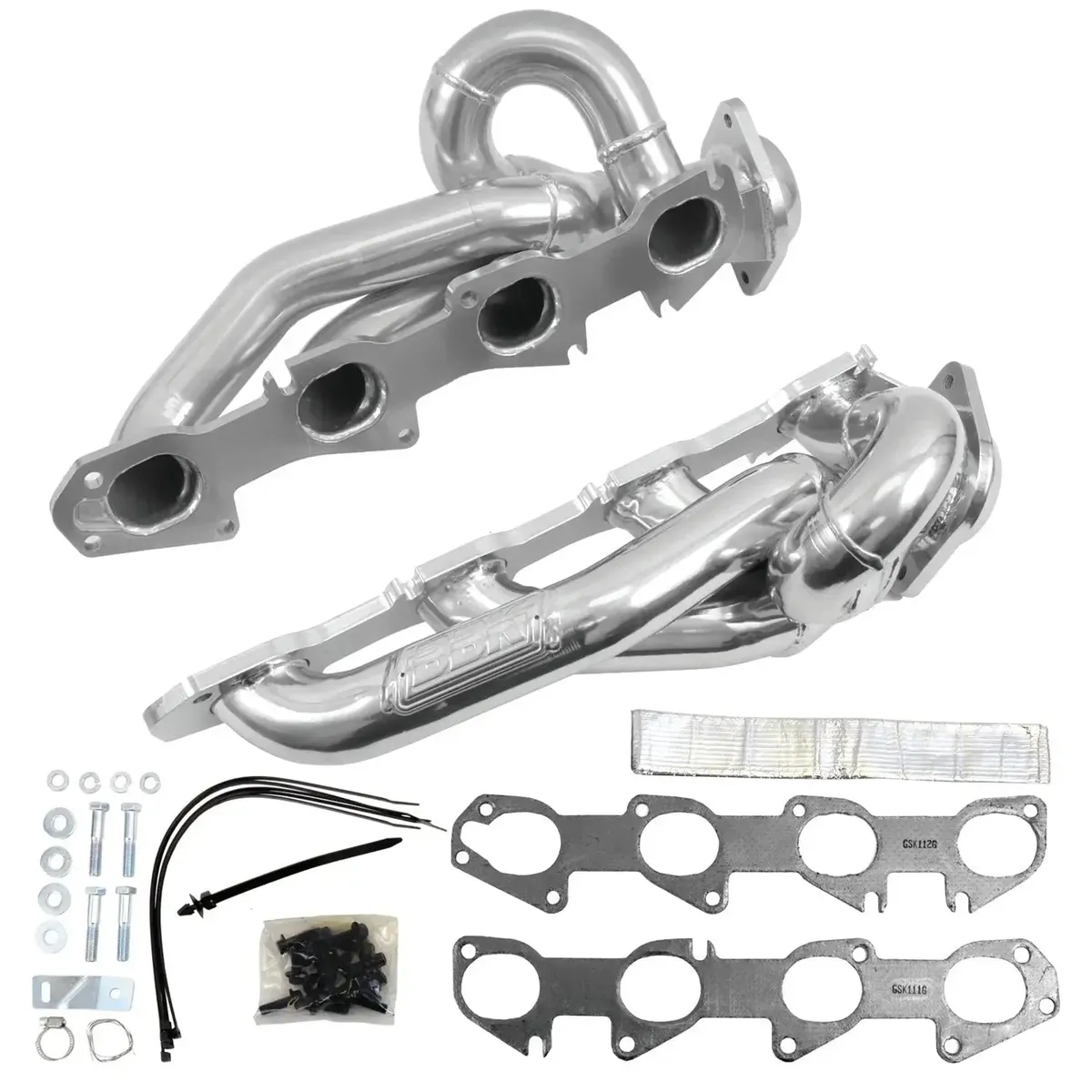 Dodge Ram 1500 Truck 5.7 Hemi 1-3/4 Shorty Exhaust Headers Polished Silver Ceramic 09-18 product image