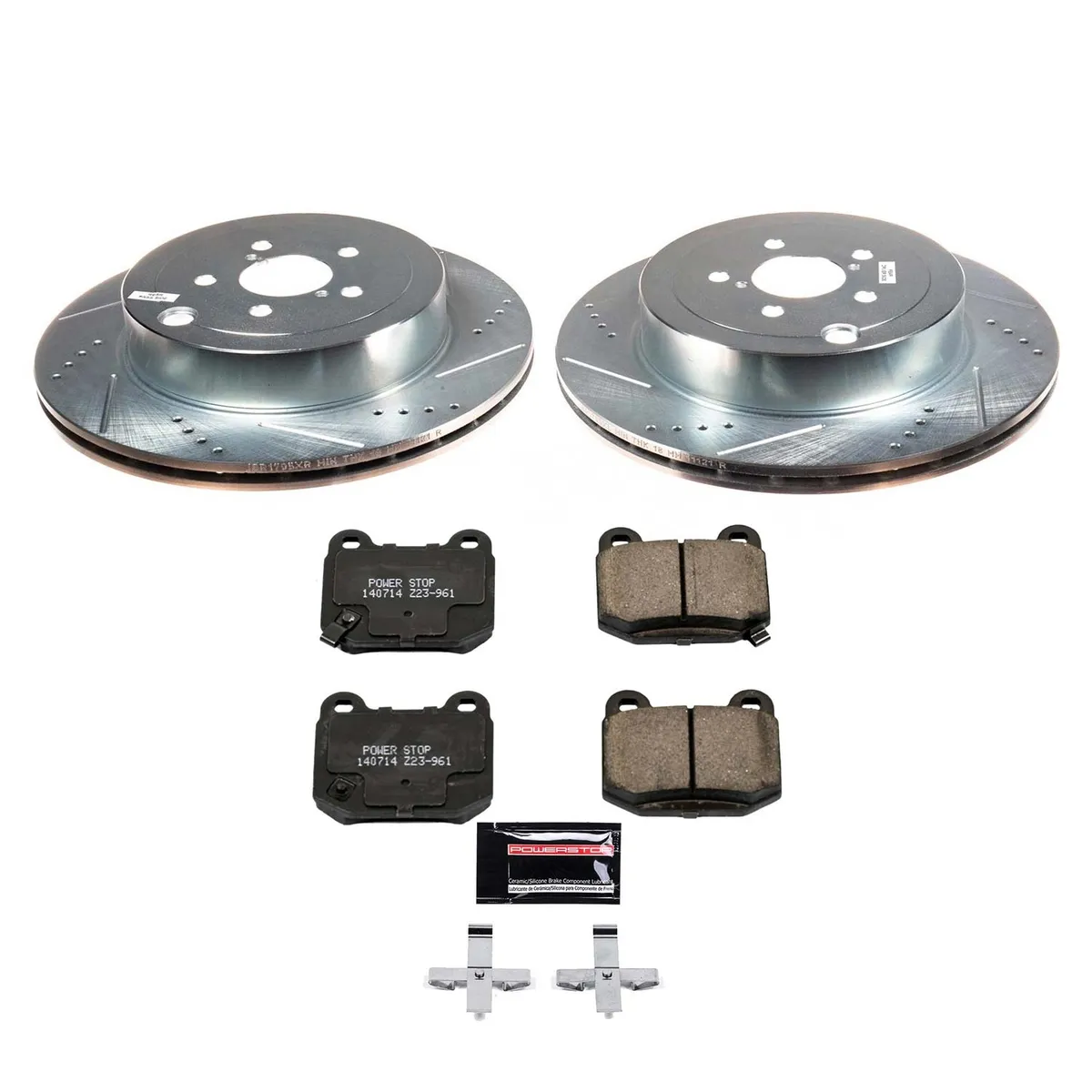 Z23 Evolution Sport Upgrade Kit: Drilled/Slotted Rotors; Carbon-Fiber Ceramic Pads W/Hardware product image