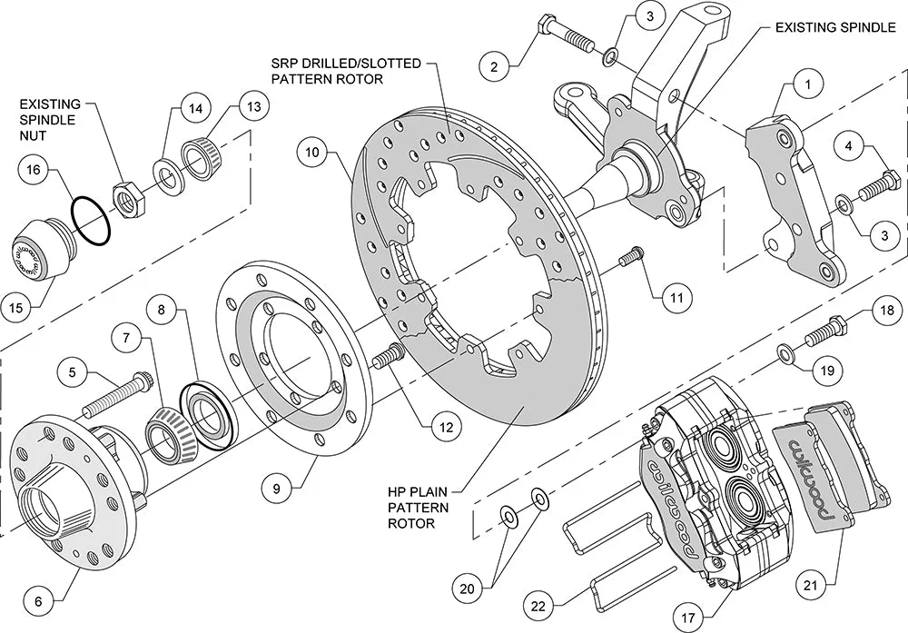 1974 - 1980 Ford, Mercury Dynapro Dust-Boot Big Brake Front Brake Kit (Hub) - 140-13378 product image