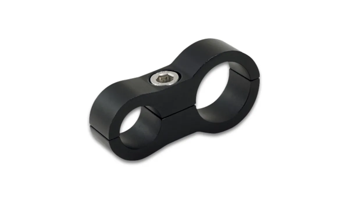 Stepped Line Separator; 0.5625 in. Hole 1 ID; 0.6875 in. Hole 2 ID; Billet Aluminum; Black Anodized; product image