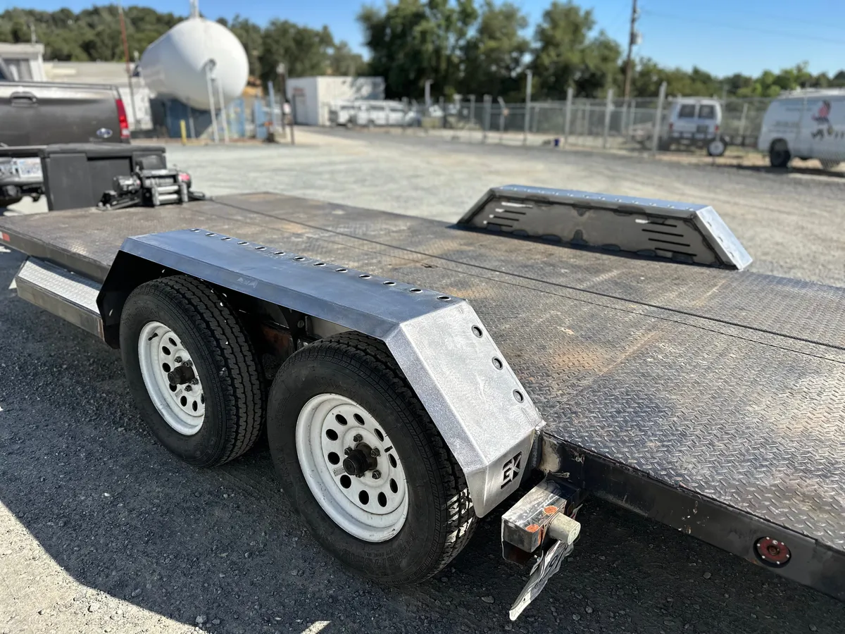 Heavy Duty Weld on DIY Drive Over Trailer Fender Kit Bare Steel - Pair product image