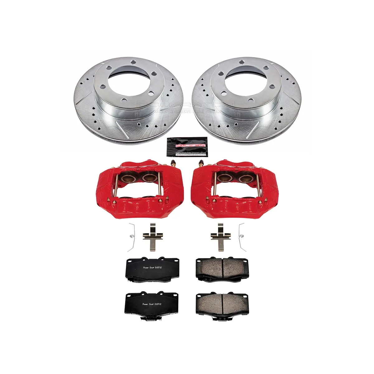 Z23 Evolution Sport Upgrade Kit: Drilled/Slotted Rotors; Carbon-Fiber Ceramic Pads; Powder Coated Calipers product image