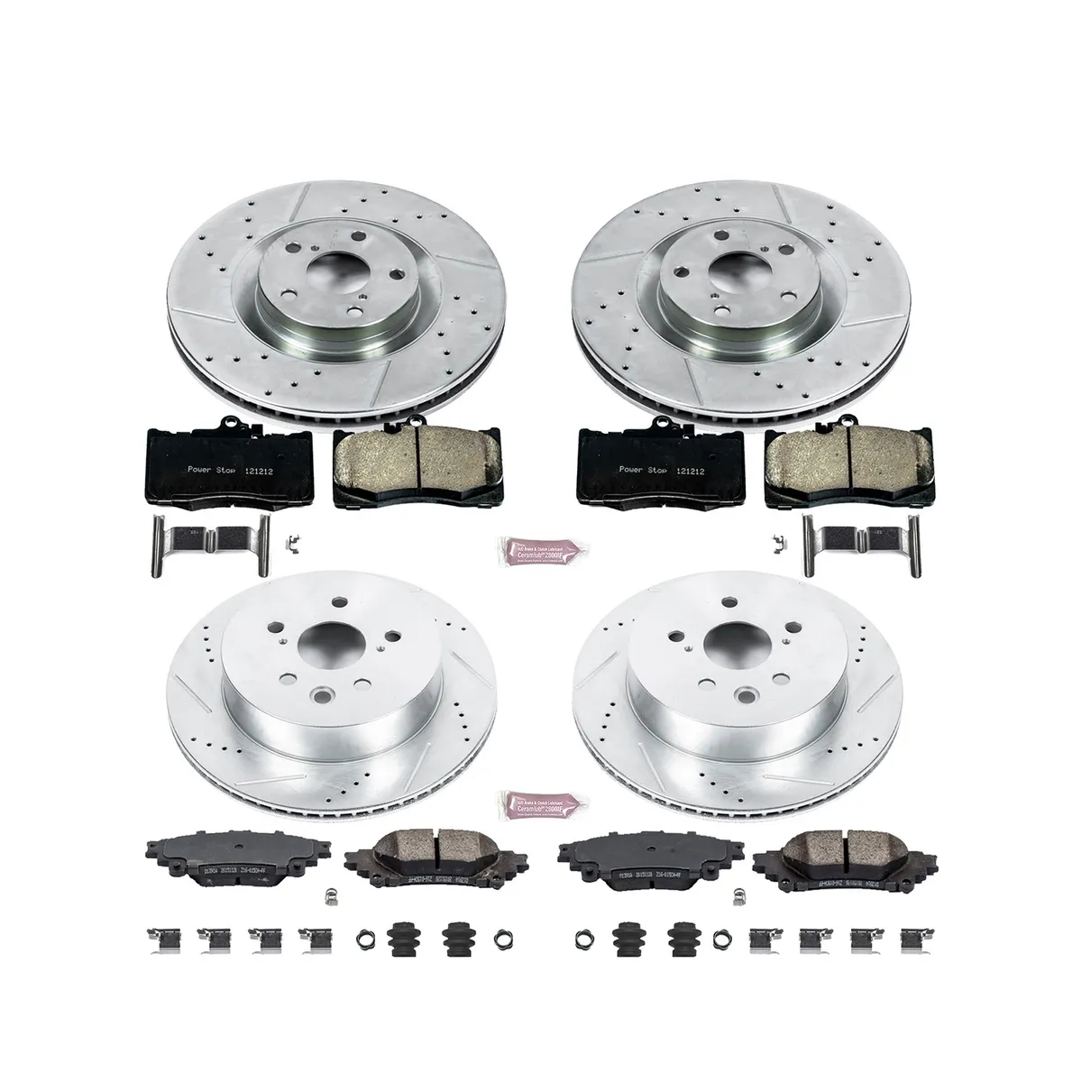 Z23 Evolution Sport Upgrade Kit: Drilled/Slotted Rotors; Carbon-Fiber Ceramic Pads W/Hardware product image