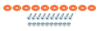 Allstar Performance Countersunk Bolt Kit Fluorescent Orange 10pk
