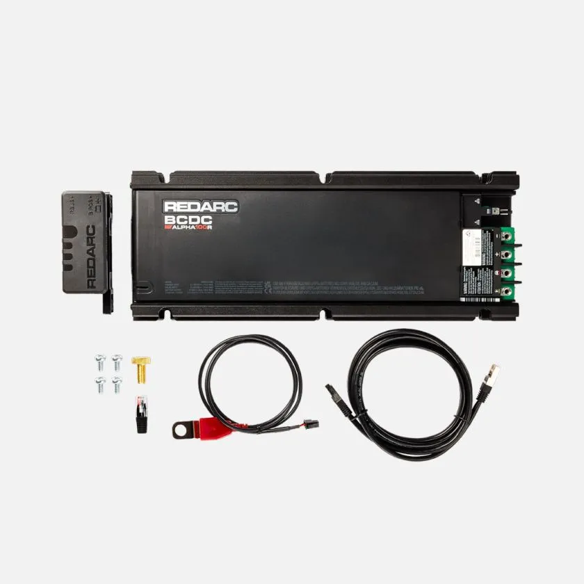 Redarc 12v 100a Dc/Dc Alpha R-Bus In-Vehicle Battery Charger W/Mppt Solar Controller Battery Monitor Bcdc12100r product image