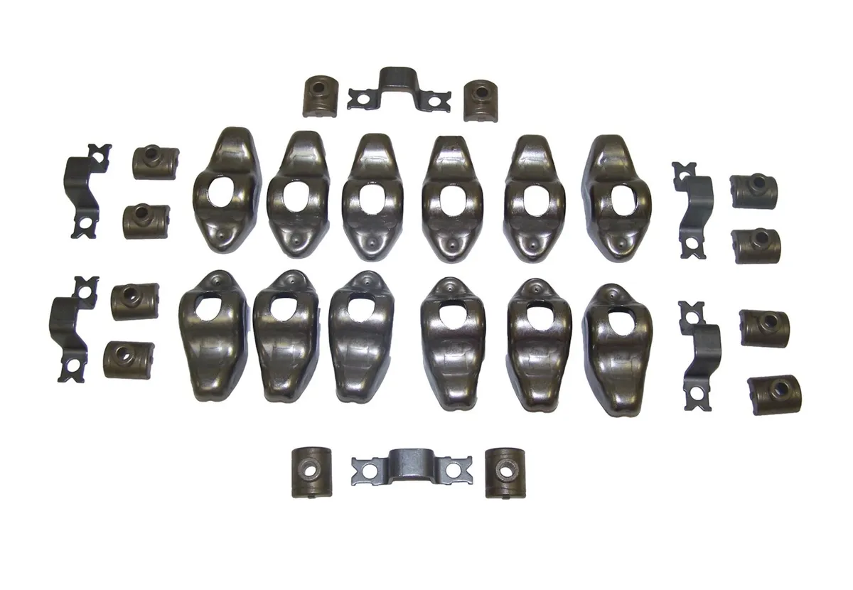 1984-2001 Cherokee XJ w/ 4.0L engine; Includes 12 Rocker Arms and 6 newer style steel pivot kits (#3236513K) 1983-1983 Cherokee SJ w/ 4.2L engine; Includes 12 Rocker Arms and 6 newer style steel pivot kits (#3236513K) 1983-1983 CJ-5 CJ w/ 4.2L engine; I product image