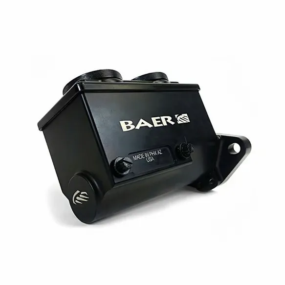 Baer Brake Systems ReMaster Master Cylinder 2-Bolt GM/Ford, Black Anodized Finish, Left Port, 0.875" (7/8") Bore