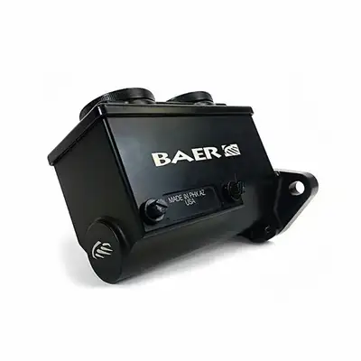 Baer Brake Systems ReMaster Master Cylinder 2-Bolt GM/Ford, Black Anodized Finish, Left Port, 0.875" (7/8") Bore