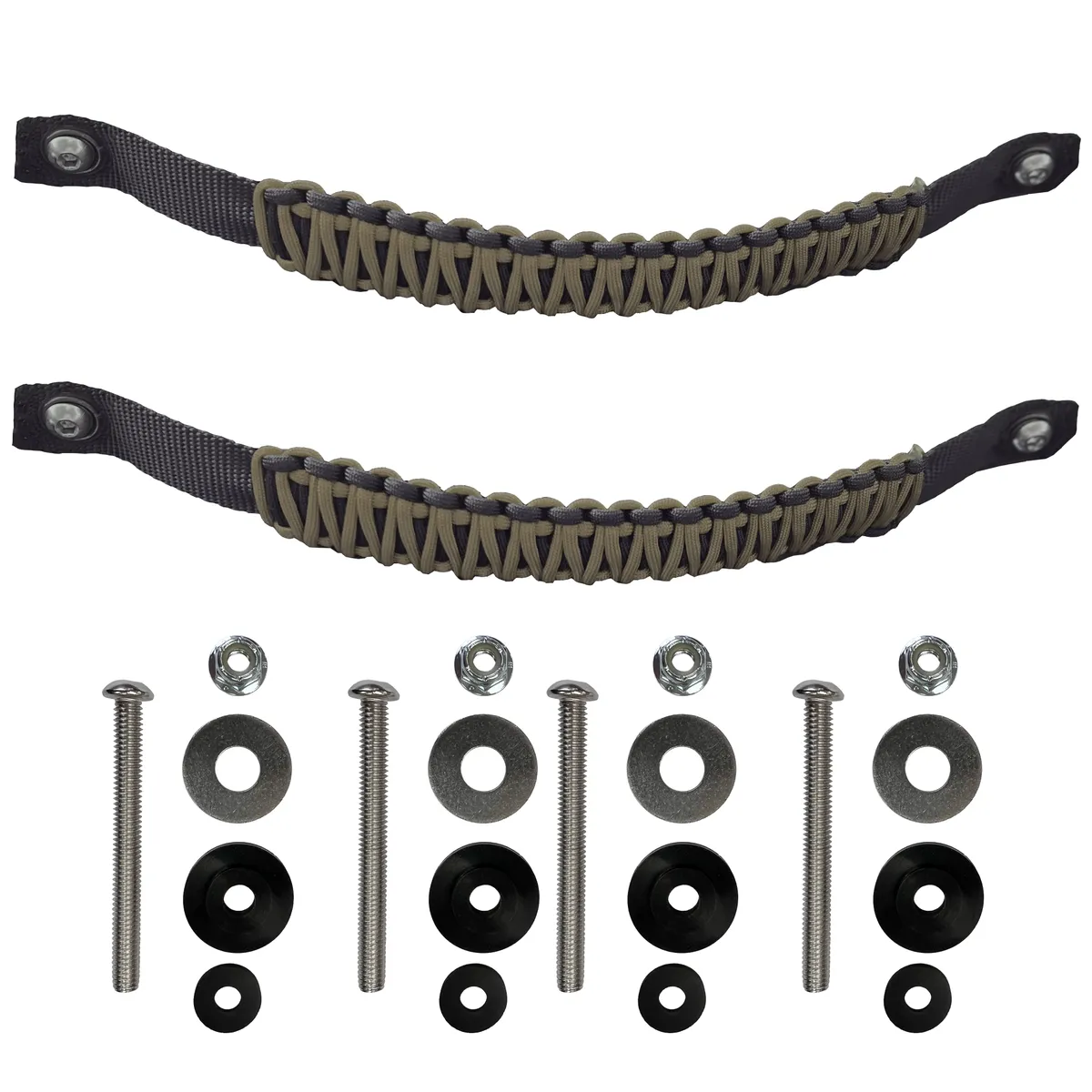 Paracord Grab Handles Front Pair Bolt-On For Jeep Wrangler Jl, Jlu & Gladiator 2018-2025 - 550 Paracord | Bartact | Black / Royal Blue product image