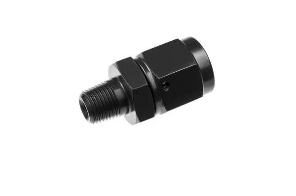 Redhorse Performance 08 an Female Adapter Swivel to 1/4npt Male Adapter Straight Black