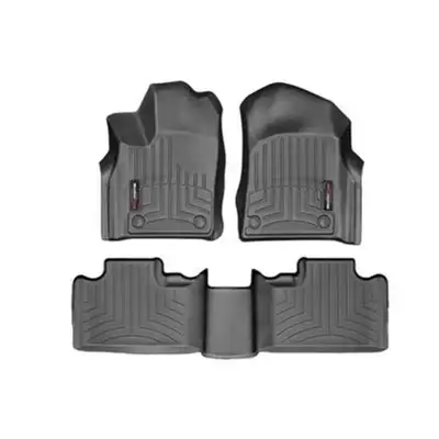 Weathertech BlackFrontandRearFloorlinersDodgeDurango2016Vehicleswith2ndrowbenchseatis