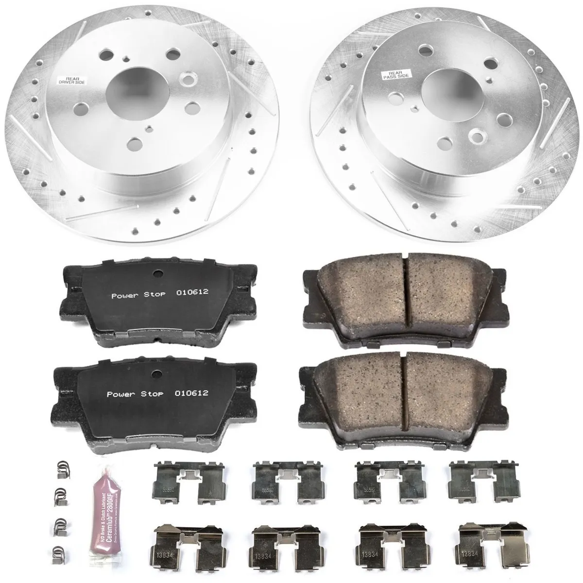 Z23 Evolution Sport Upgrade Kit: Drilled/Slotted Rotors; Carbon-Fiber Ceramic Pads W/Hardware product image